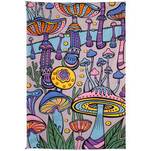 Mushroomland Tapestry by Sunshine Joy